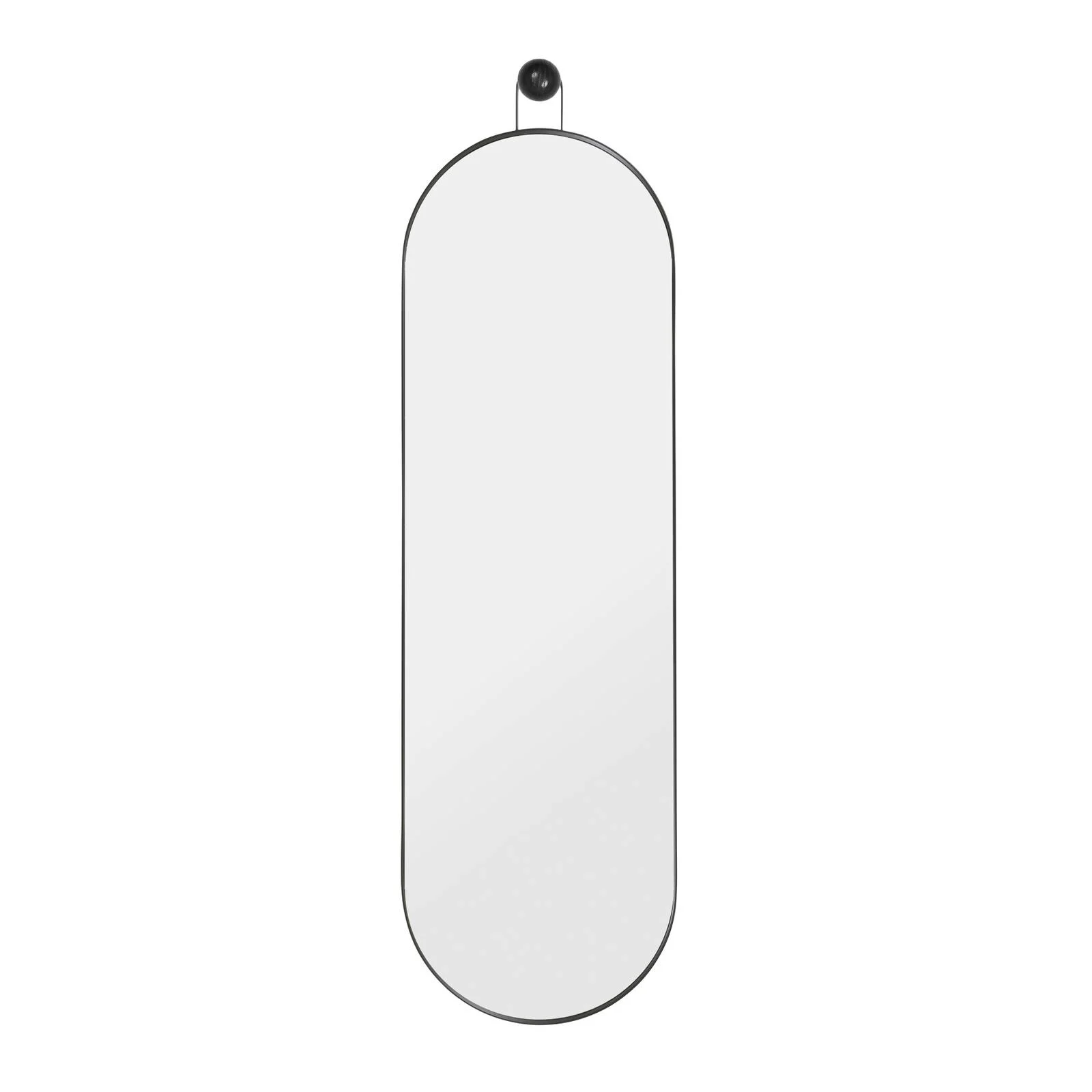 ferm LIVING Wandspiegel Poise, oval, Höhe 99 cm, Glas, Eisen günstig online kaufen