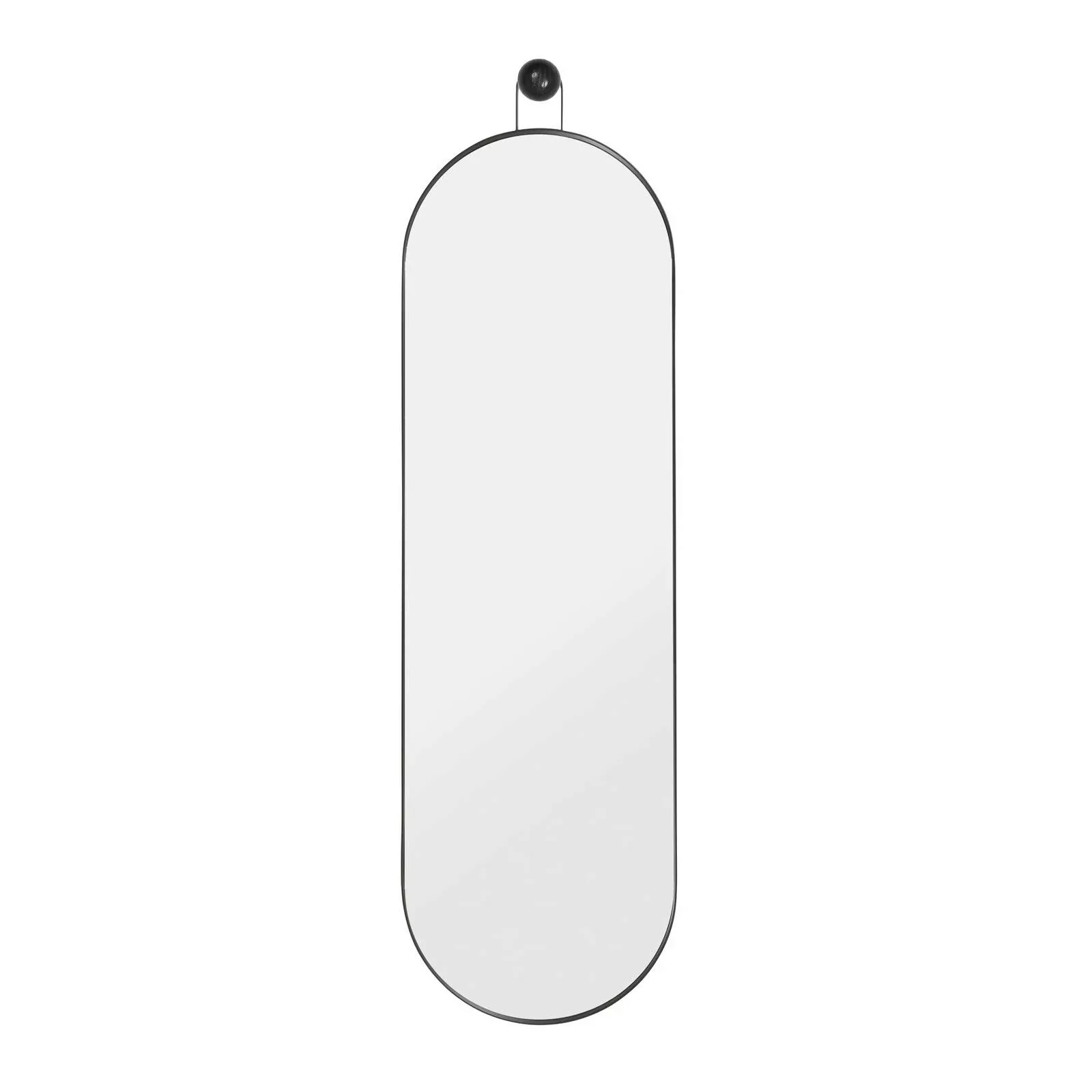 ferm LIVING Wandspiegel Poise, oval, Höhe 99 cm, Glas, Eisen günstig online kaufen