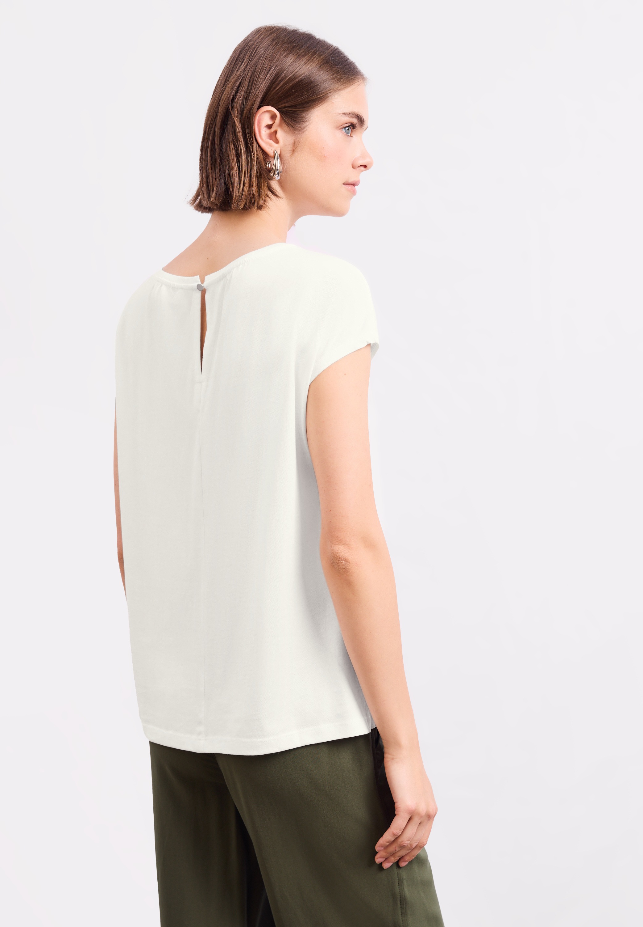 STREET ONE T-Shirt, aus elastischem Materialmix günstig online kaufen