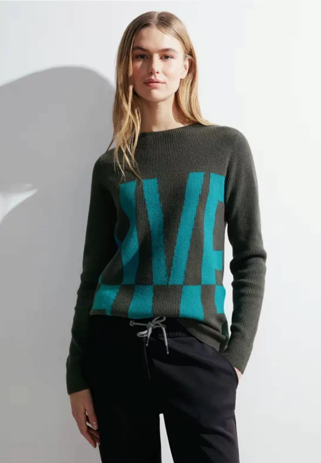 Cecil Sweatshirt TOS_Wording Color Block günstig online kaufen