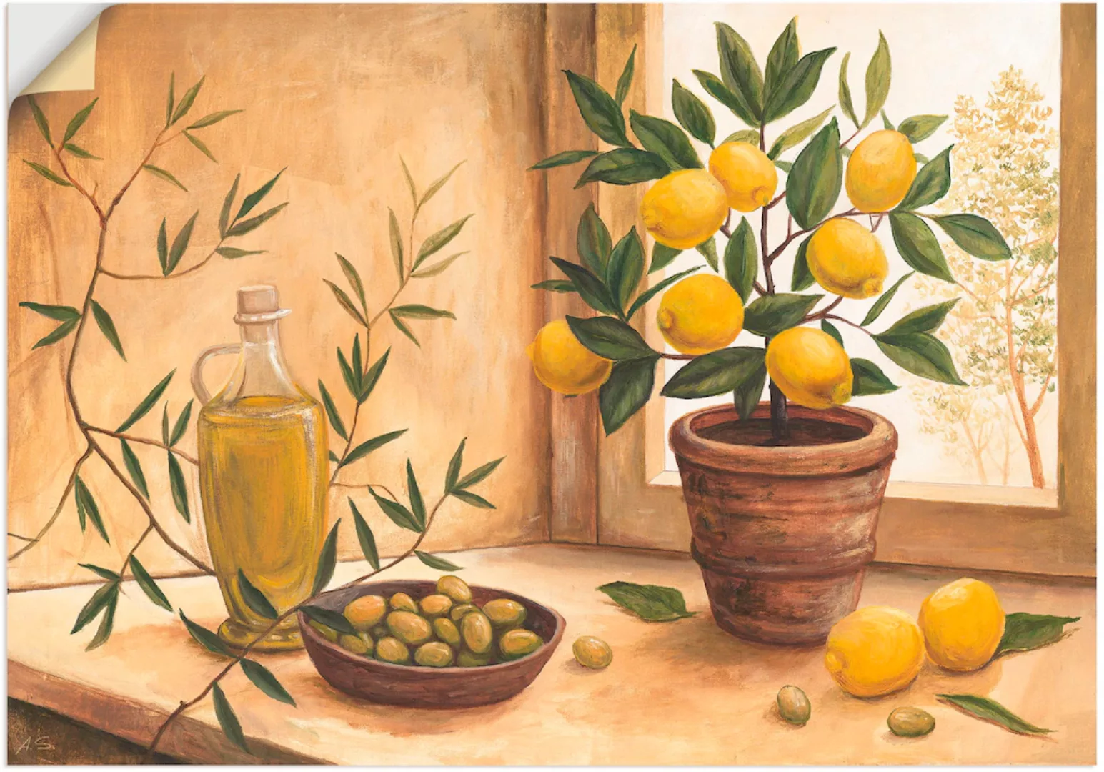 Artland Wandbild »Oliven und Zitronen«, Arrangements, (1 St.), als Alubild, günstig online kaufen
