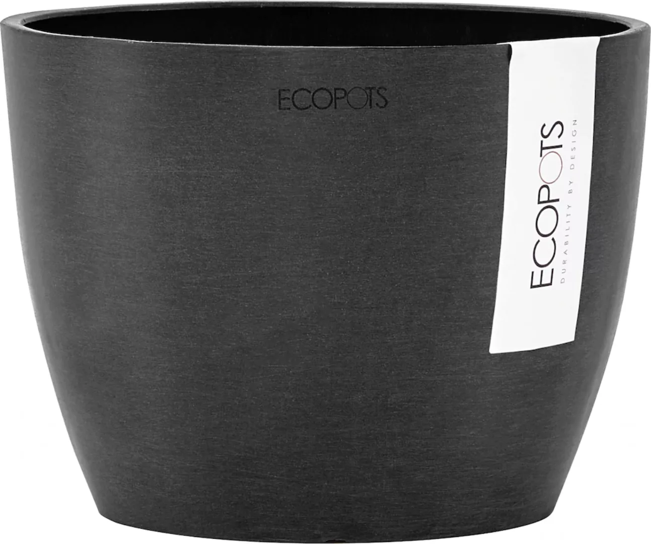 Ecopots Blumentopf Stockholm Dunkelgrau 16 cm günstig online kaufen