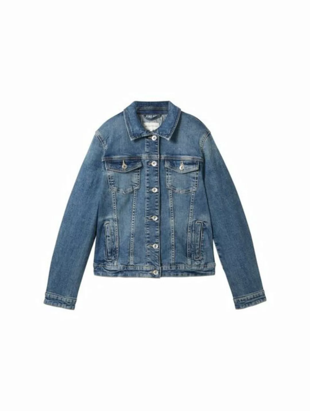 TOM TAILOR Jeansjacke Jeansjacke mit recycelter Baumwolle günstig online kaufen