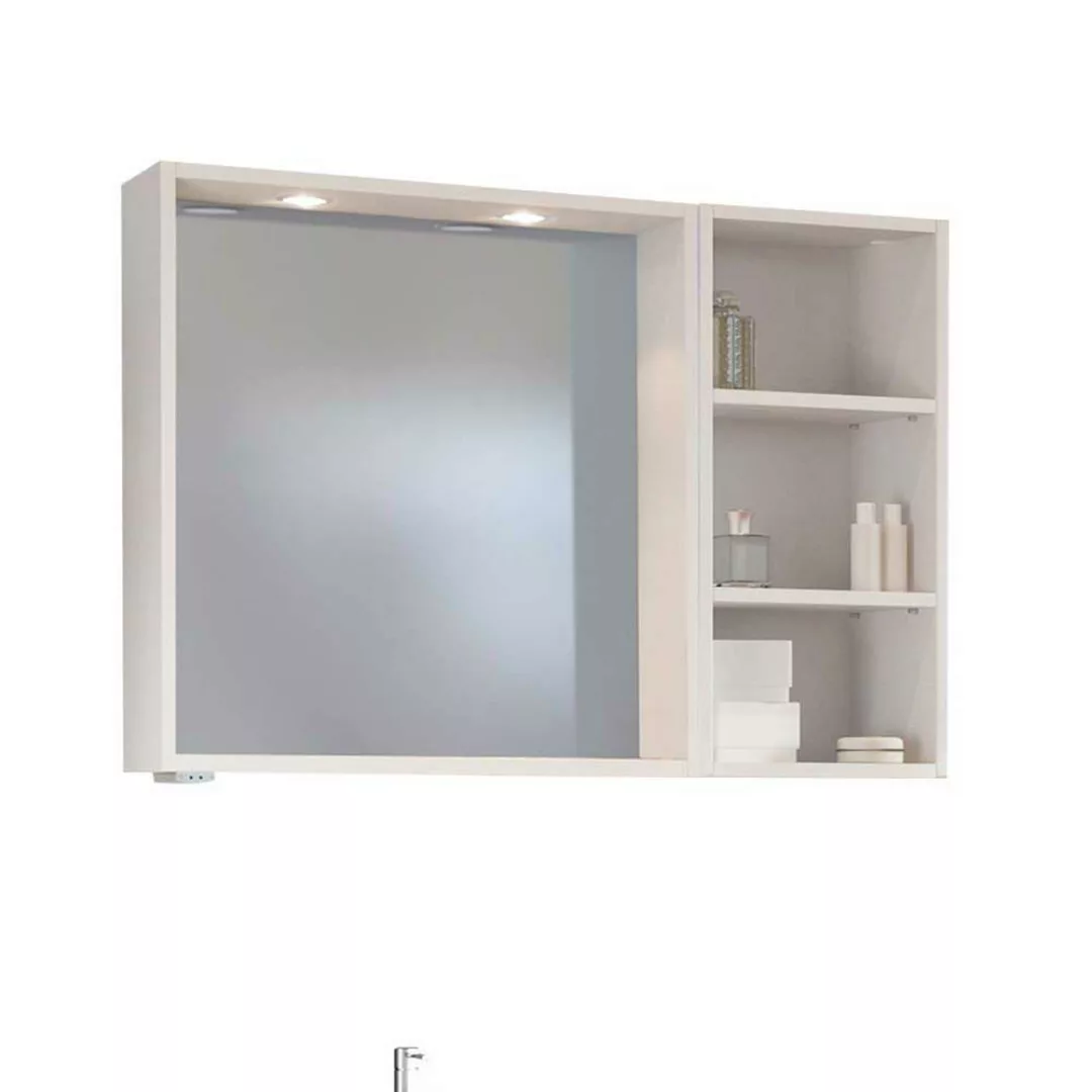 Design Badmöbel in Weiß und Wildeiche Dekor Badspiegel (dreiteilig) günstig online kaufen
