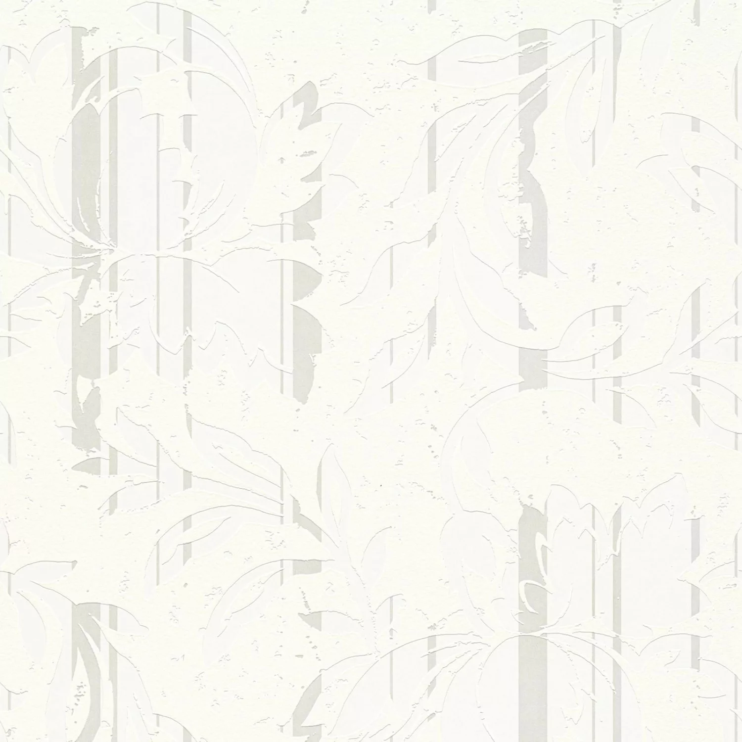 Bricoflor Ornament Tapete mit Streifen Neobarock Vliestapete in Weiß Grau f günstig online kaufen