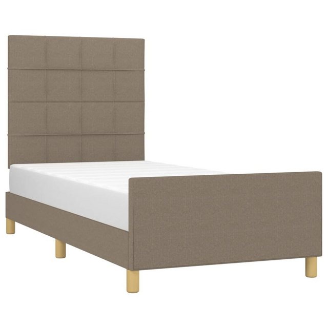 vidaXL Bett Bettgestell ohne Matratze Taupe 80x200 cm Stoff günstig online kaufen