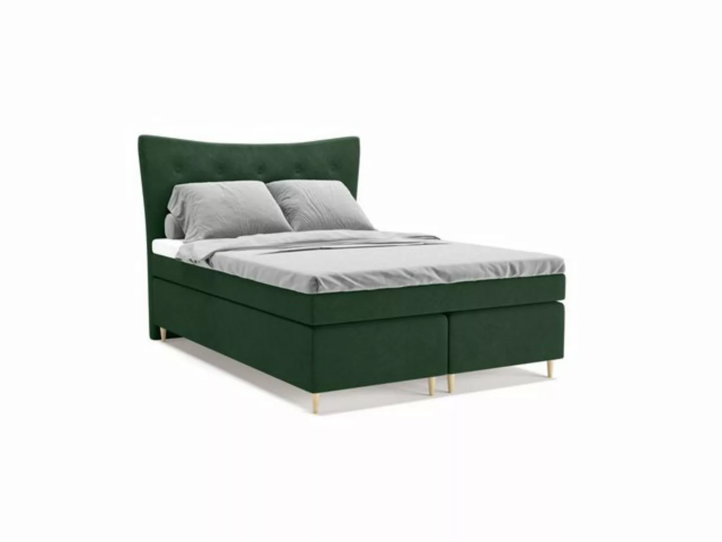 PANDA MÖBEL GmbH Boxspringbett Komfortables Boxspringbett COLORADO 180cm 16 günstig online kaufen