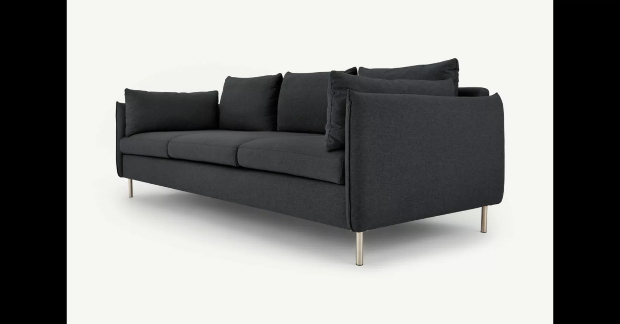 Vento 3-Sitzer Sofa, Sterlinggrau - MADE.com günstig online kaufen