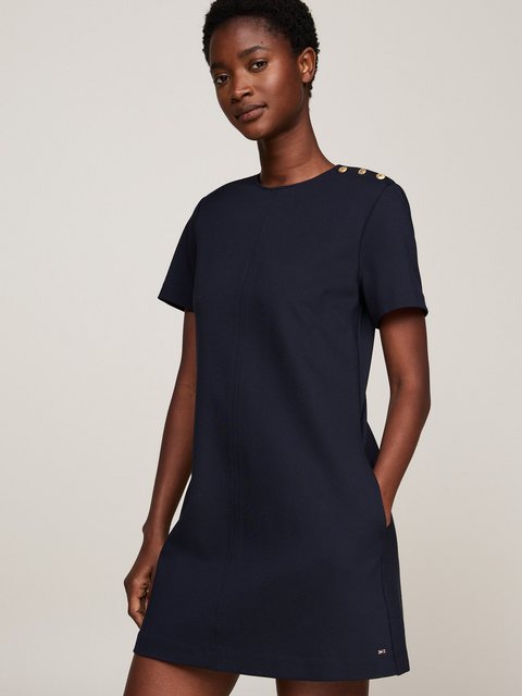 Tommy Hilfiger Blusenkleid "PUNTO S/S SHORT SHIFT DRESS", mit Kurzarm günstig online kaufen