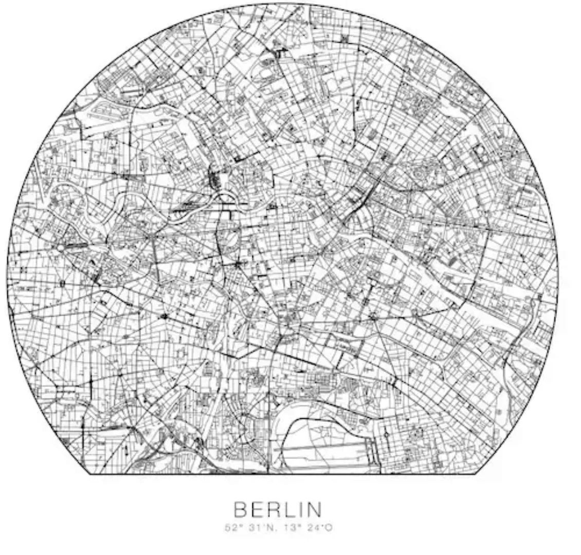 Wall-Art Wandtattoo »Wandaufkleber Berlin Stadtplan«, (1 St.), selbstkleben günstig online kaufen