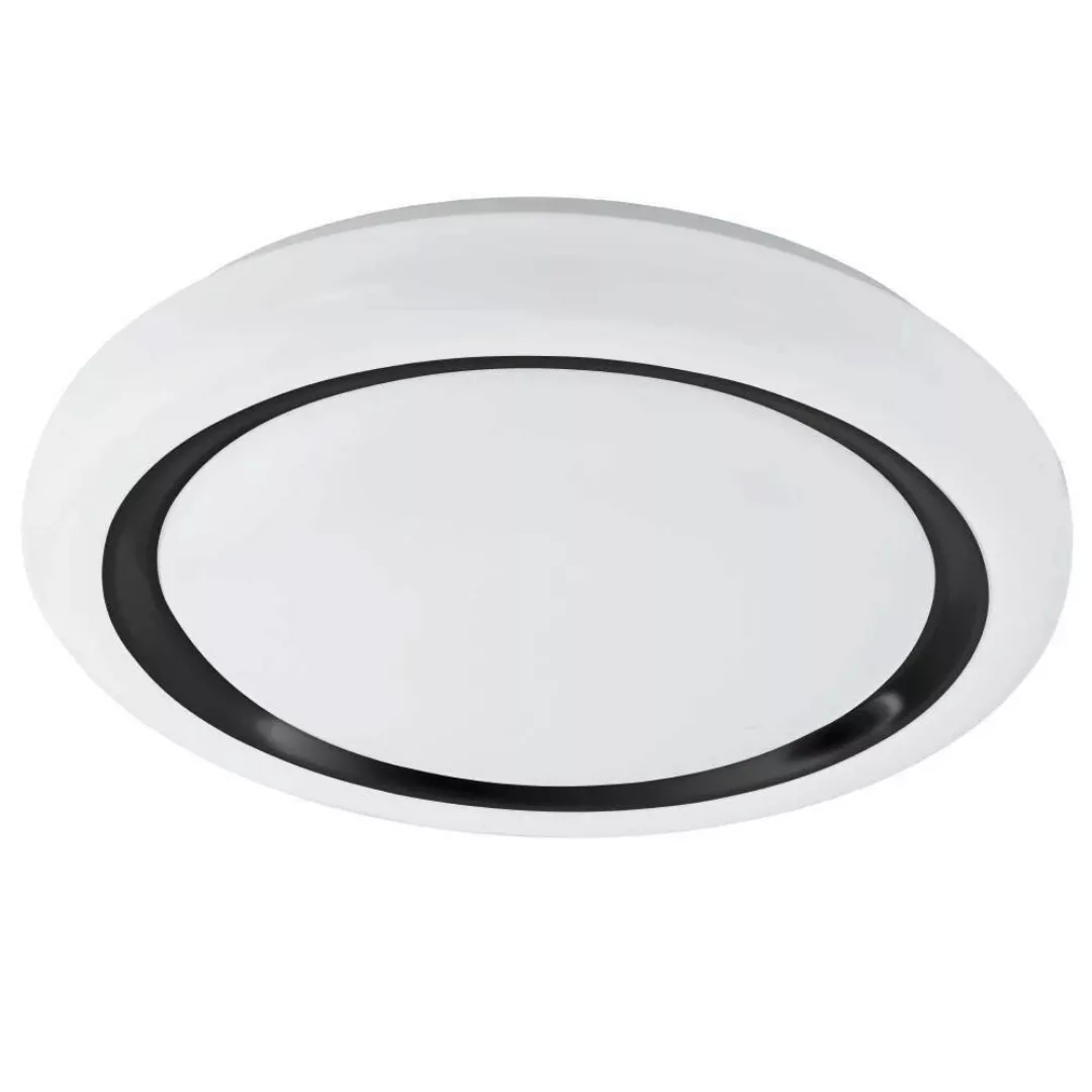 LED Deckenleuchte Capasso in Weiß und Schwarz 19,5W 2200lm 480mm günstig online kaufen
