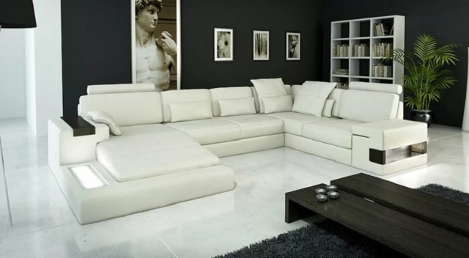 JVmoebel Ecksofa, U Form Sofa Couch Polster Wohnlandschaft Design Ecksofa L günstig online kaufen