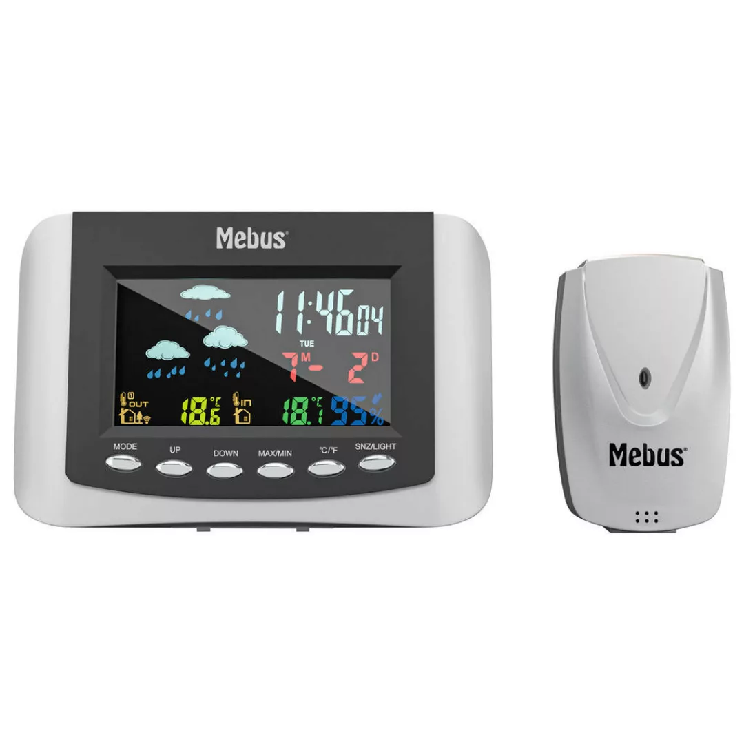 Mebus Wetterstation weiß B/H/L: ca. 9,5x14,5x3,5 cm günstig online kaufen