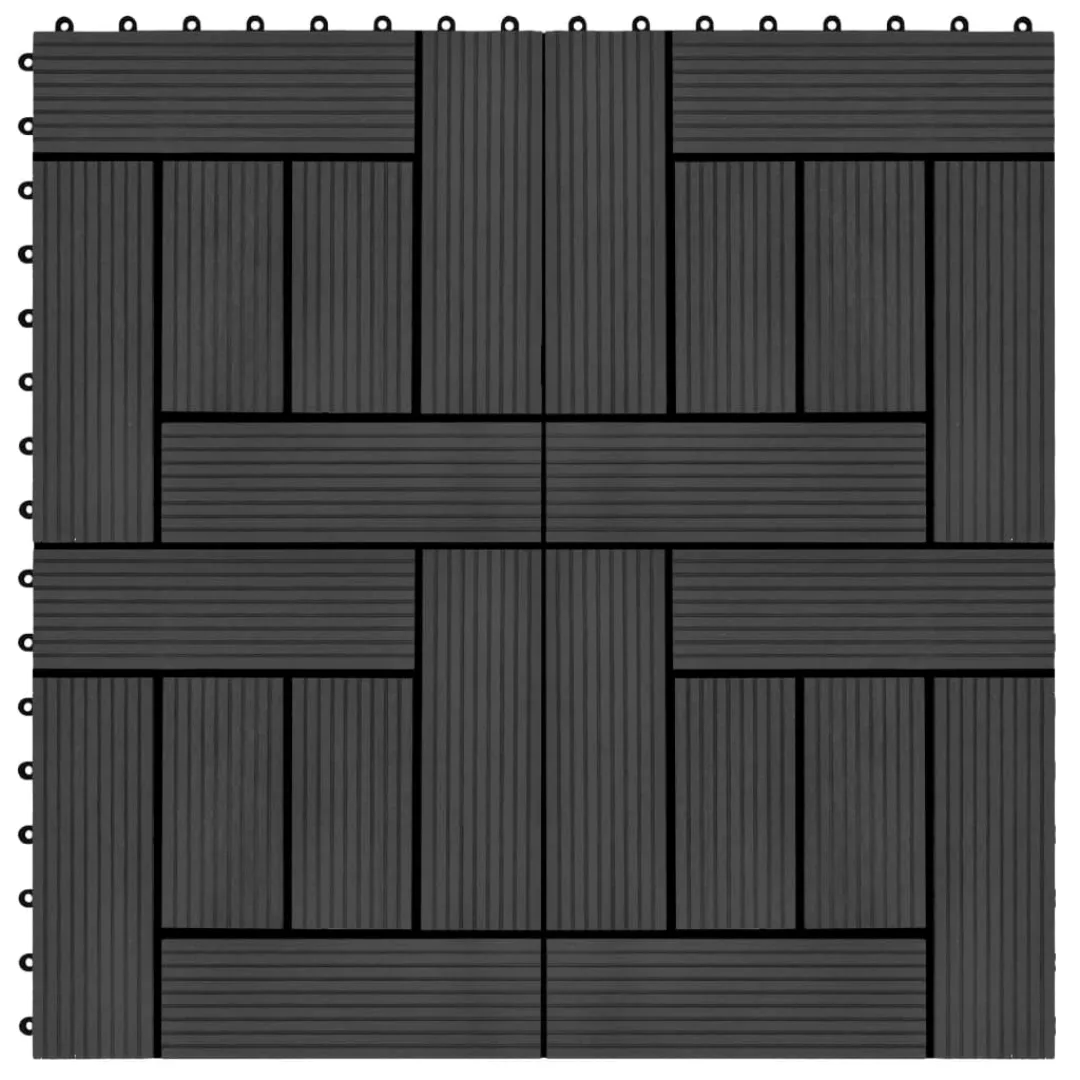 22 Stk. Terrassenfliesen 30 X 30 Cm 2 Qm Wpc Schwarz günstig online kaufen