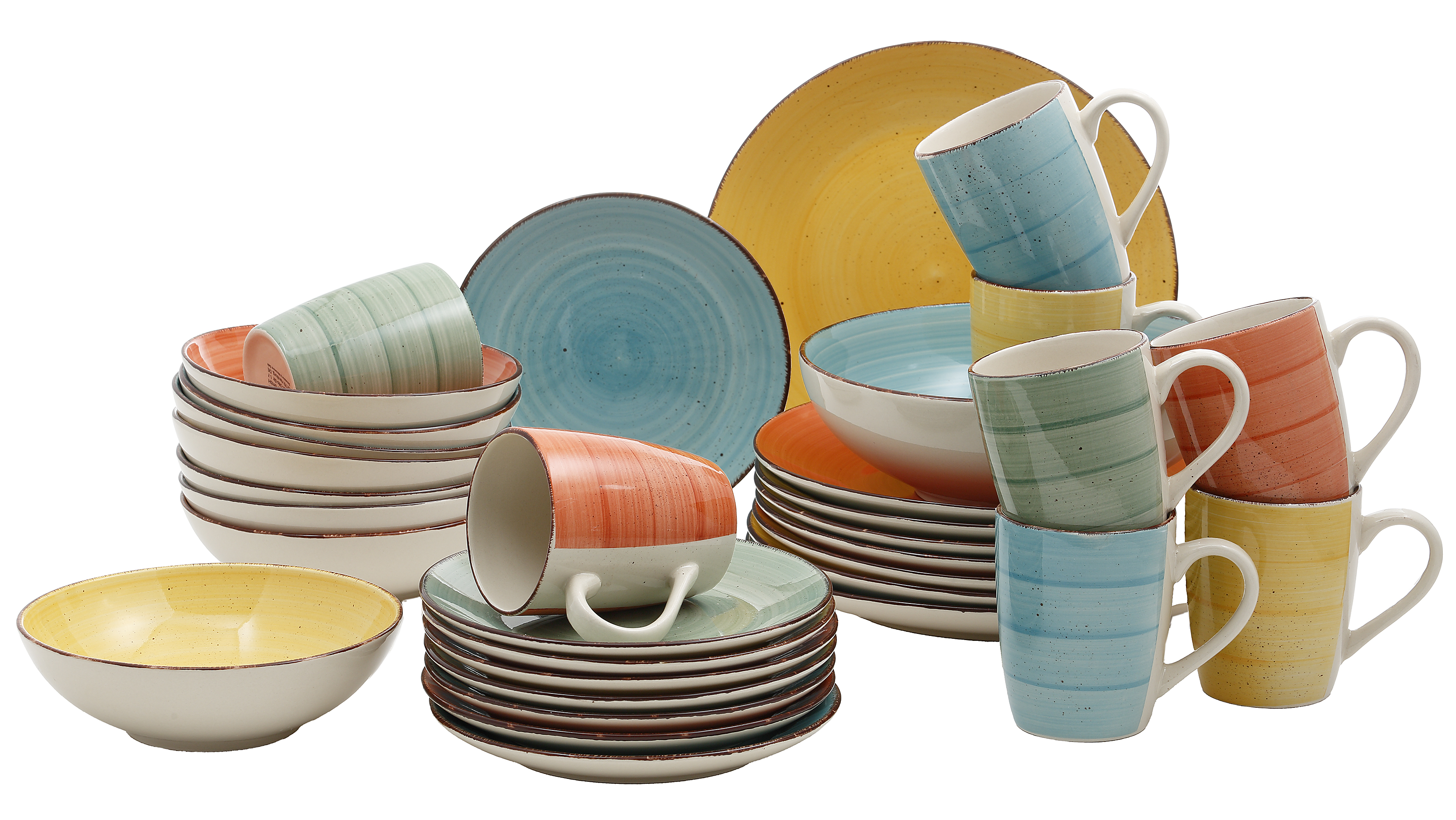 my home Kombiservice »Geschirr-Set, Service Verceia«, (Set, 33 tlg.), Pinse günstig online kaufen