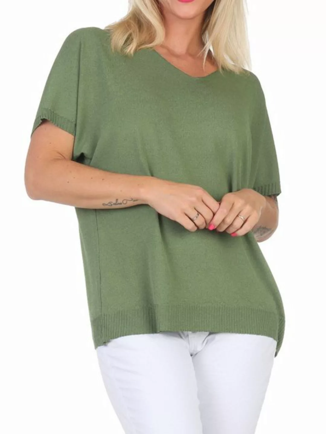 simaranda Strickpullover Damen Pullover 1923 36-40 Oliv günstig online kaufen