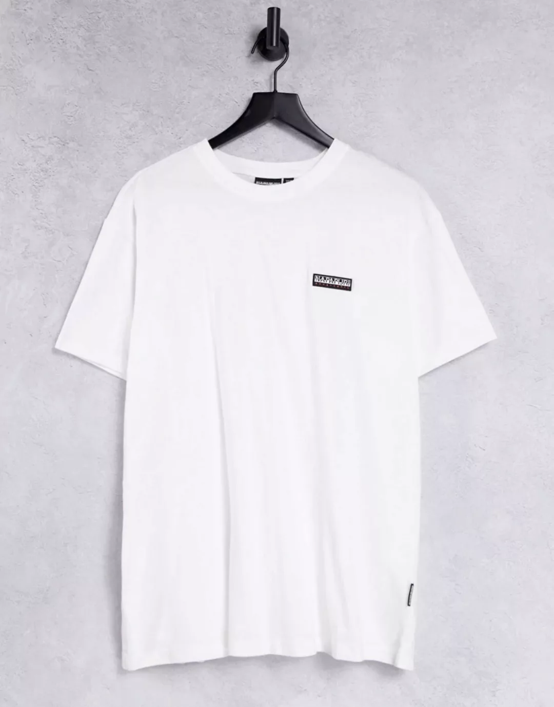 Napapijri – Patch – T-Shirt in Weiß günstig online kaufen