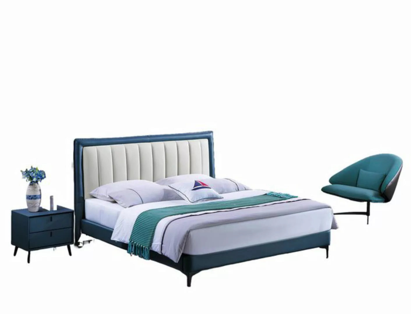 Xlmoebel Bett Neues Luxus-Doppelbett-Design mit Lederausstattung für (Bett) günstig online kaufen