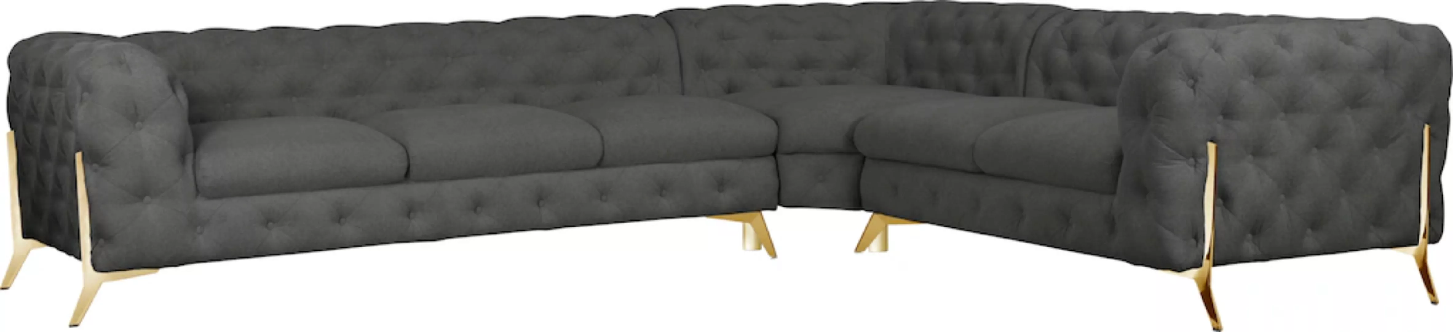 Leonique Chesterfield-Sofa "Amaury L-Form" günstig online kaufen