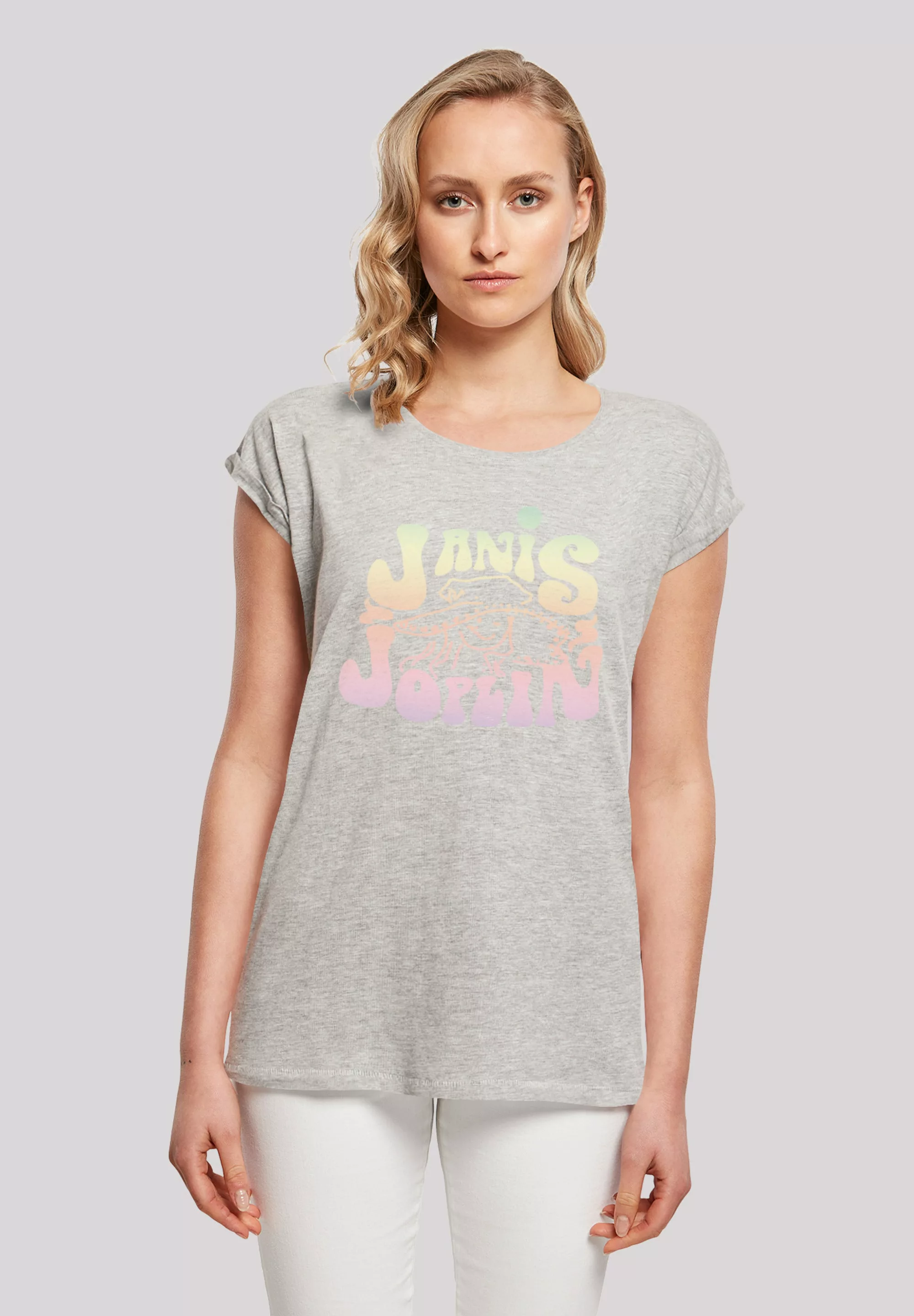 F4NT4STIC T-Shirt "Janis Joplin Pastel Logo" günstig online kaufen