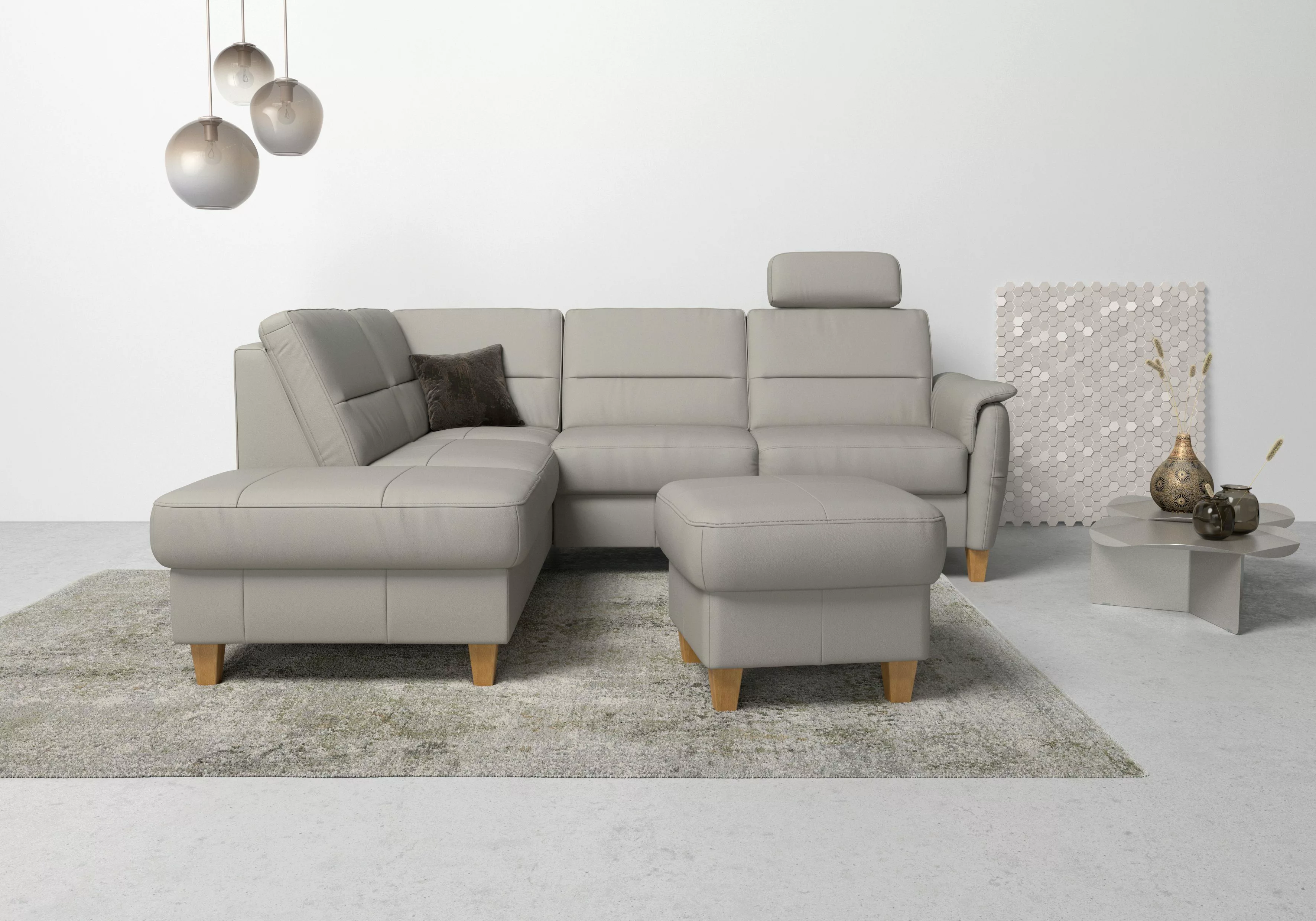 Home affaire Ecksofa Palmera L-Form, Federkern, günstig online kaufen