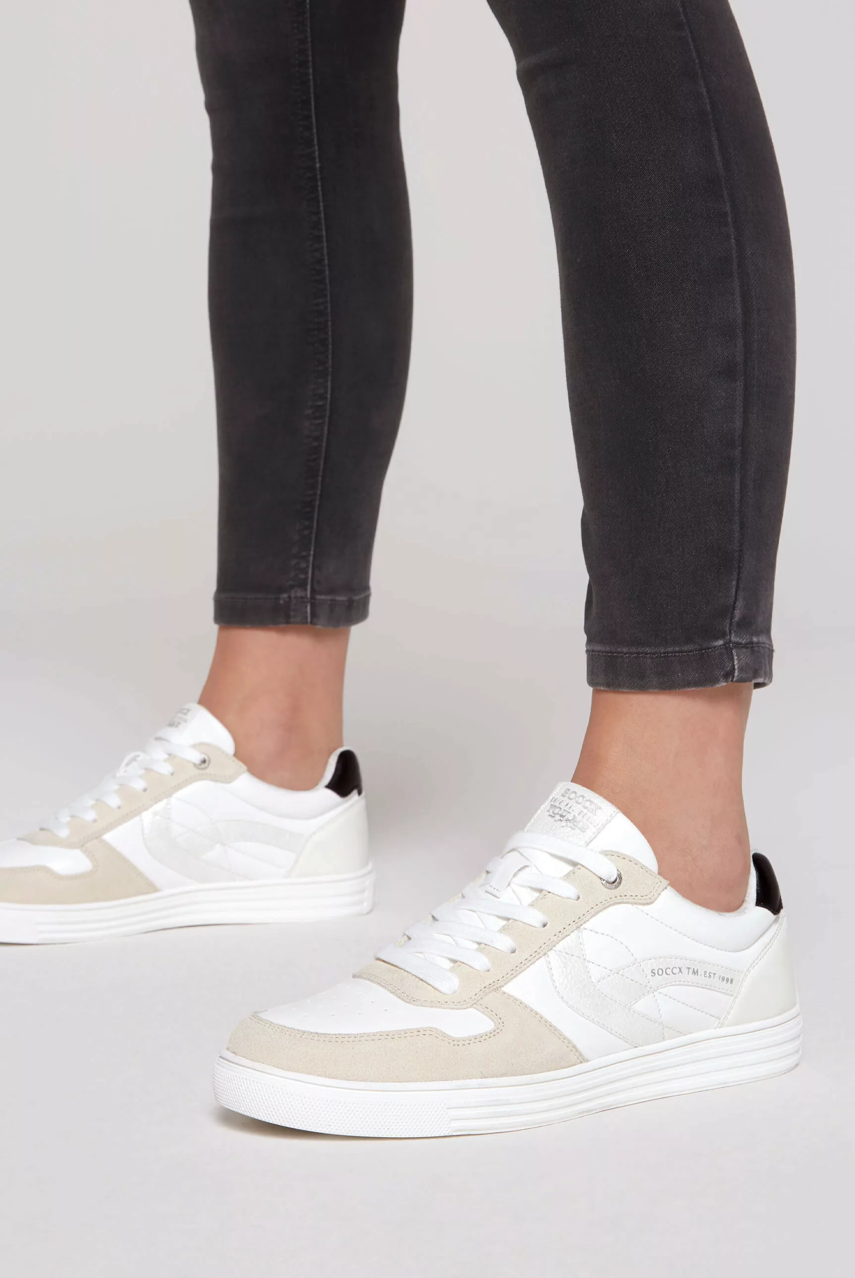 SOCCX Sneaker, mit Zehenkappe aus Veloursleder günstig online kaufen