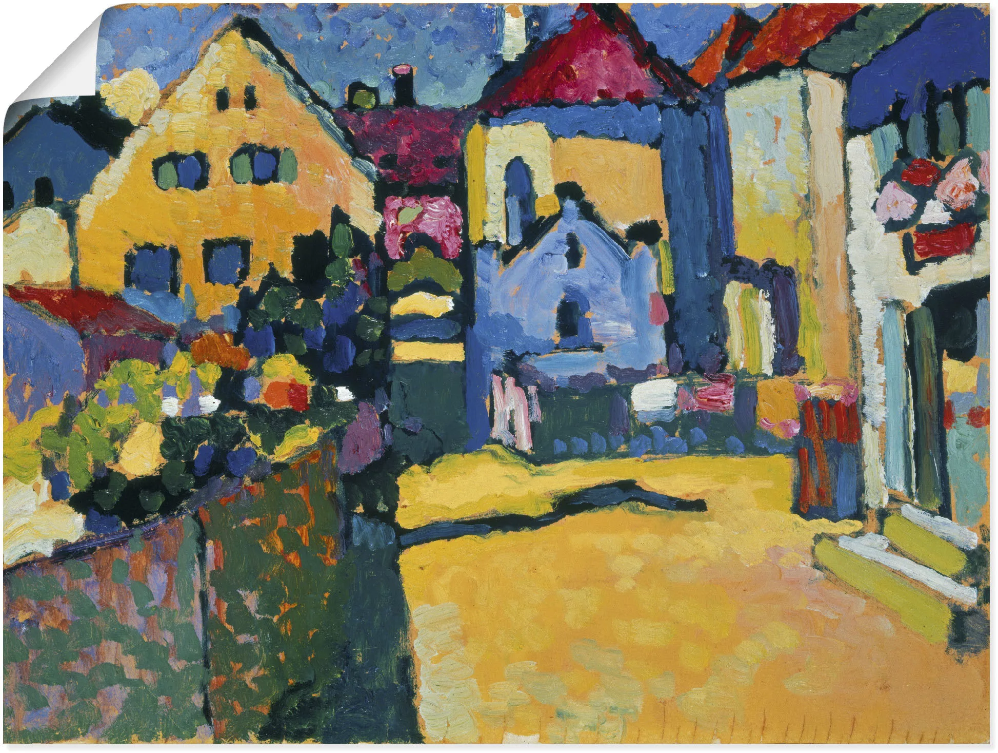 Artland Wandbild »Grüngasse in Murnau. 1909«, Europa, (1 St.), als Leinwand günstig online kaufen