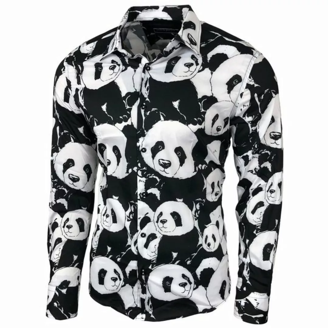 Baxboy Langarmhemd Baxboy Herren Hemd Freizeitshemd Langarm Blumen Casual S günstig online kaufen