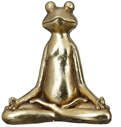 GILDE Tierfigur »Figur Frosch Yoga goldfarben H. 50,5 cm« günstig online kaufen