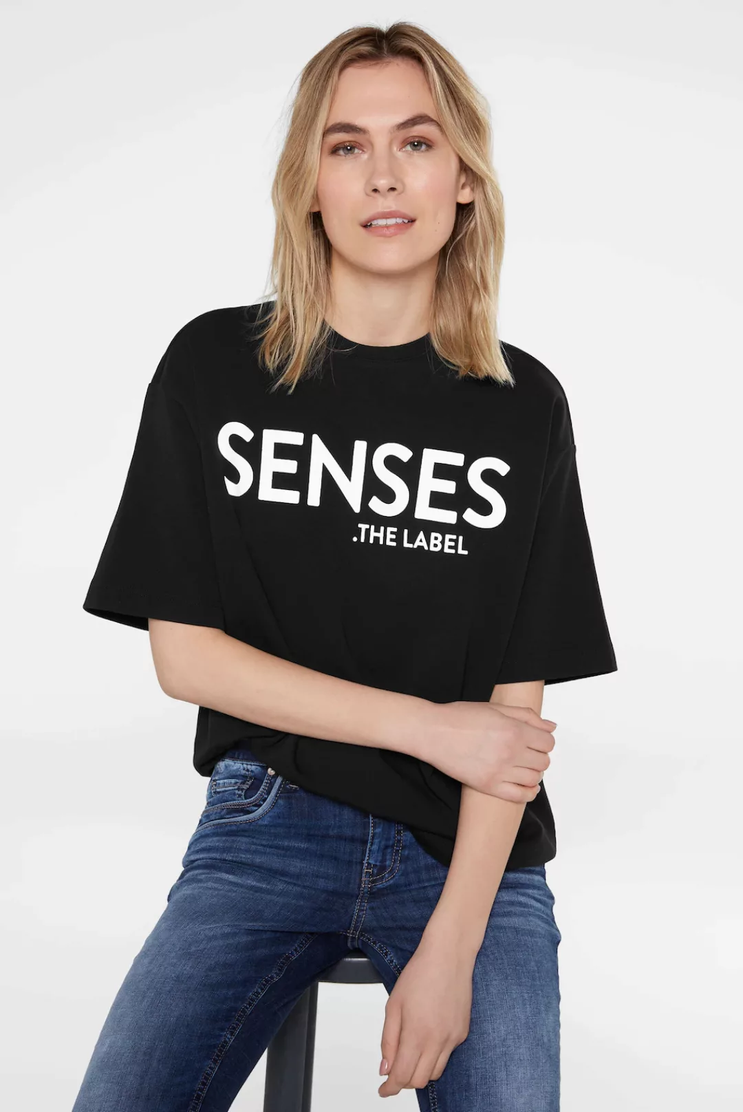 SENSES.THE LABLE Rundhalsshirt, aus Baumwolle günstig online kaufen