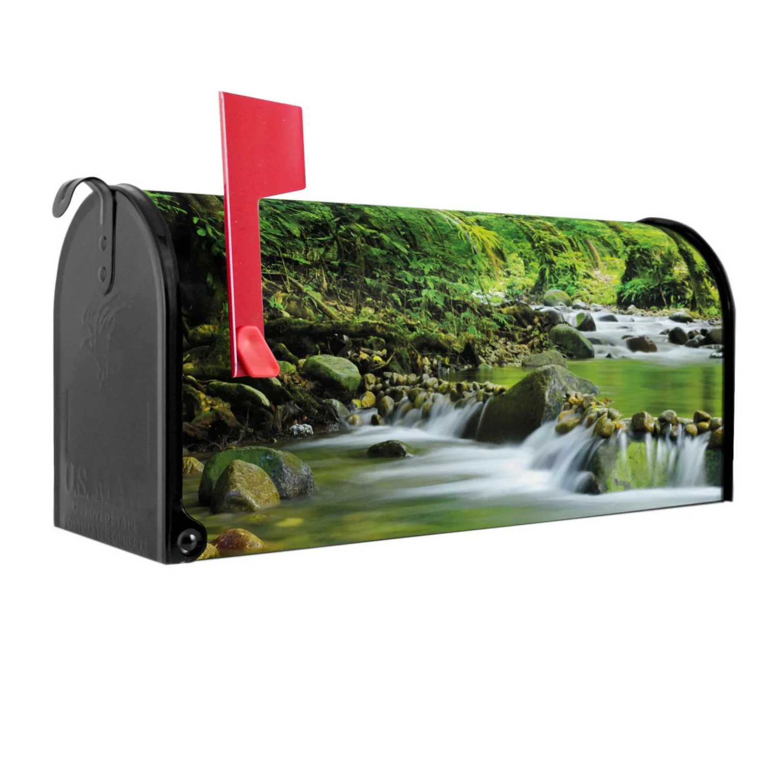 Banjado Amerikanischer Briefkasten Schwarz 48x22x16cm US Mailbox Letterbox günstig online kaufen