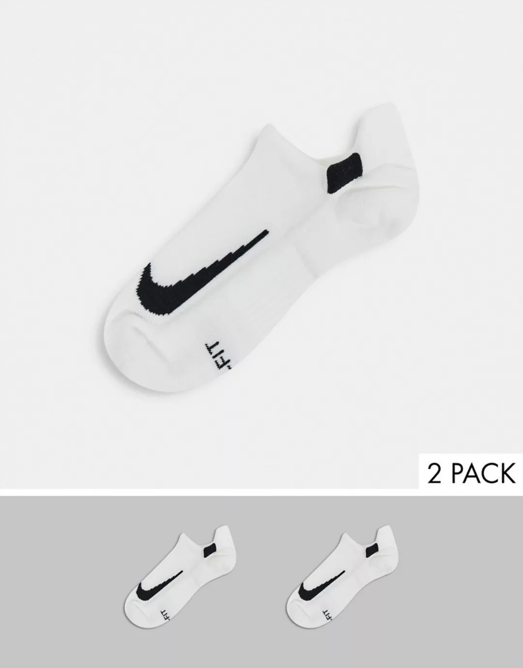 Nike Running – Weiße Füßlinge im 2er-Pack günstig online kaufen