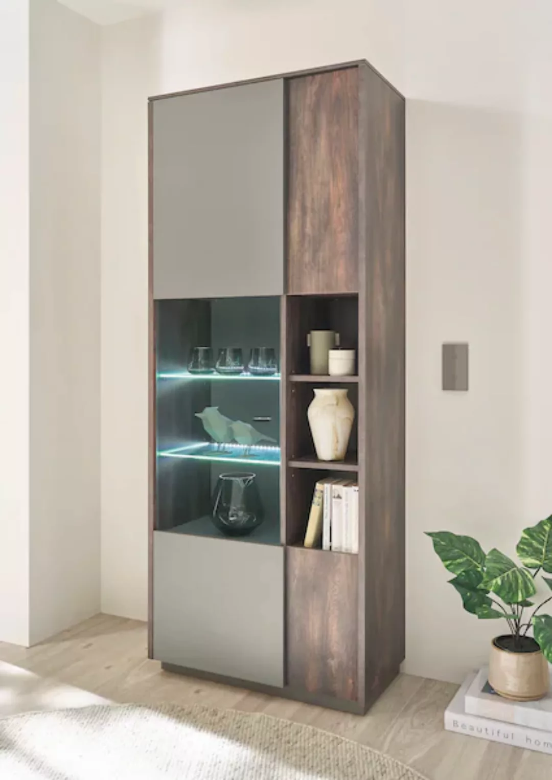 INOSIGN Vitrine "LARGO", Soft-Close-Funktion, Höhe ca. 200 cm günstig online kaufen