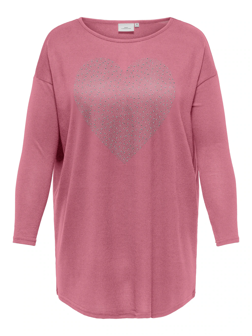 ONLY CARMAKOMA Langarmshirt "CARMALBA LS LONG TOP JRS", mit Glitzernieten günstig online kaufen