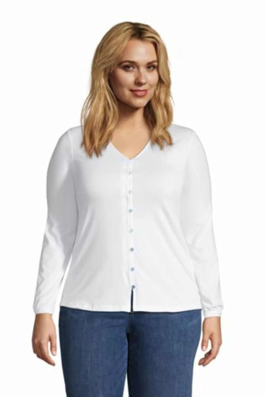 Bluse aus Baumwoll/Modalmix in großen Größen, Damen, Größe: 56-58 Plusgröße günstig online kaufen
