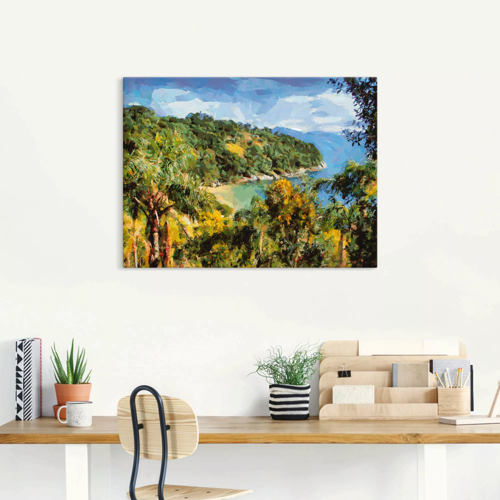 Artland Leinwandbild »Romantische Bucht II«, Meer Bilder, (1 St.), auf Keil günstig online kaufen