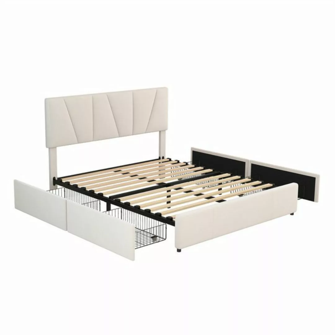 autolock Polsterbett Doppelbett,Polsterbett,Kingsize Polster Plattform Bett günstig online kaufen