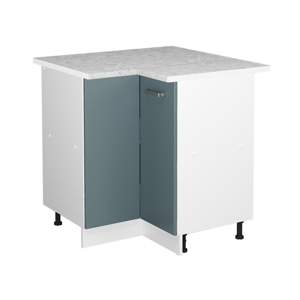 Vicco Eckunterschrank R-Line, Blau-Grau/Weiß, 75.6 cm, günstig online kaufen