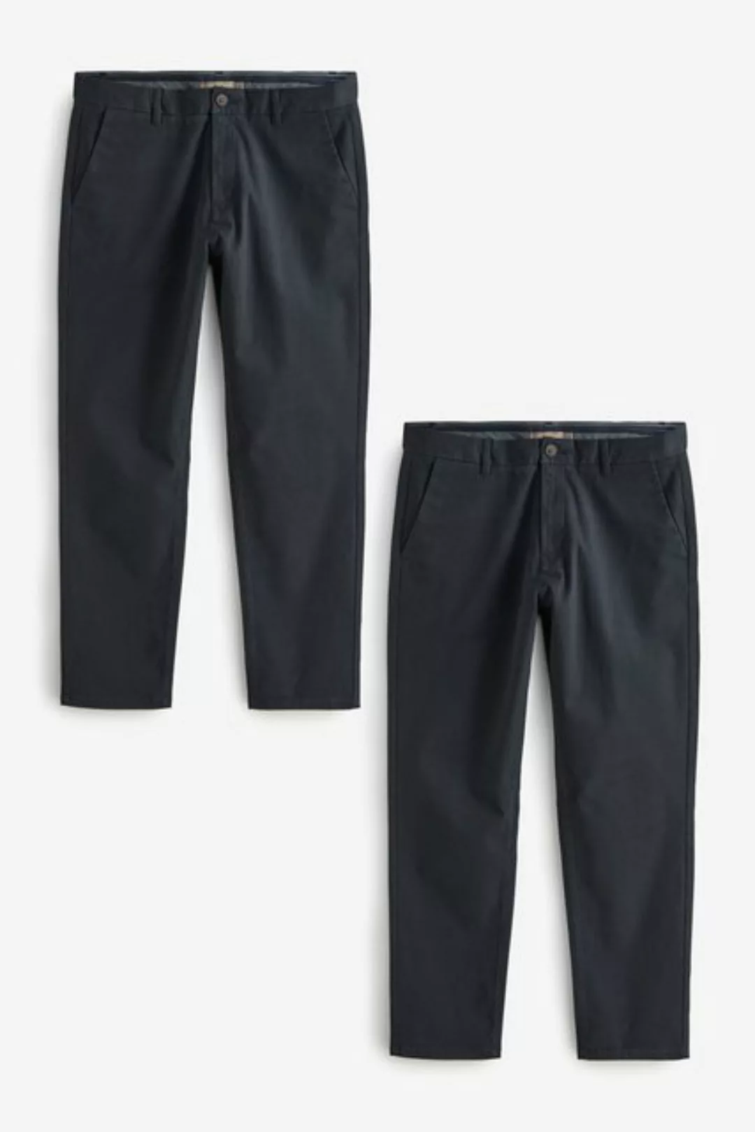 Next Chinohose Straight Fit Chinohose mit Stretch im 2er-Pack (2-tlg) günstig online kaufen