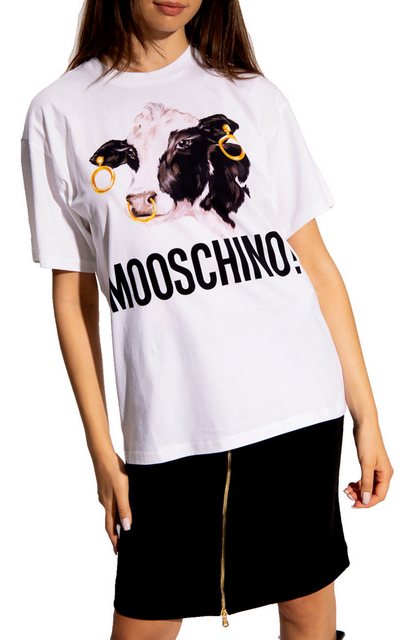 Moschino T-Shirt COUTURE " Mooschino Kuh Cow " Shirt Oversized Loose Boxy T günstig online kaufen