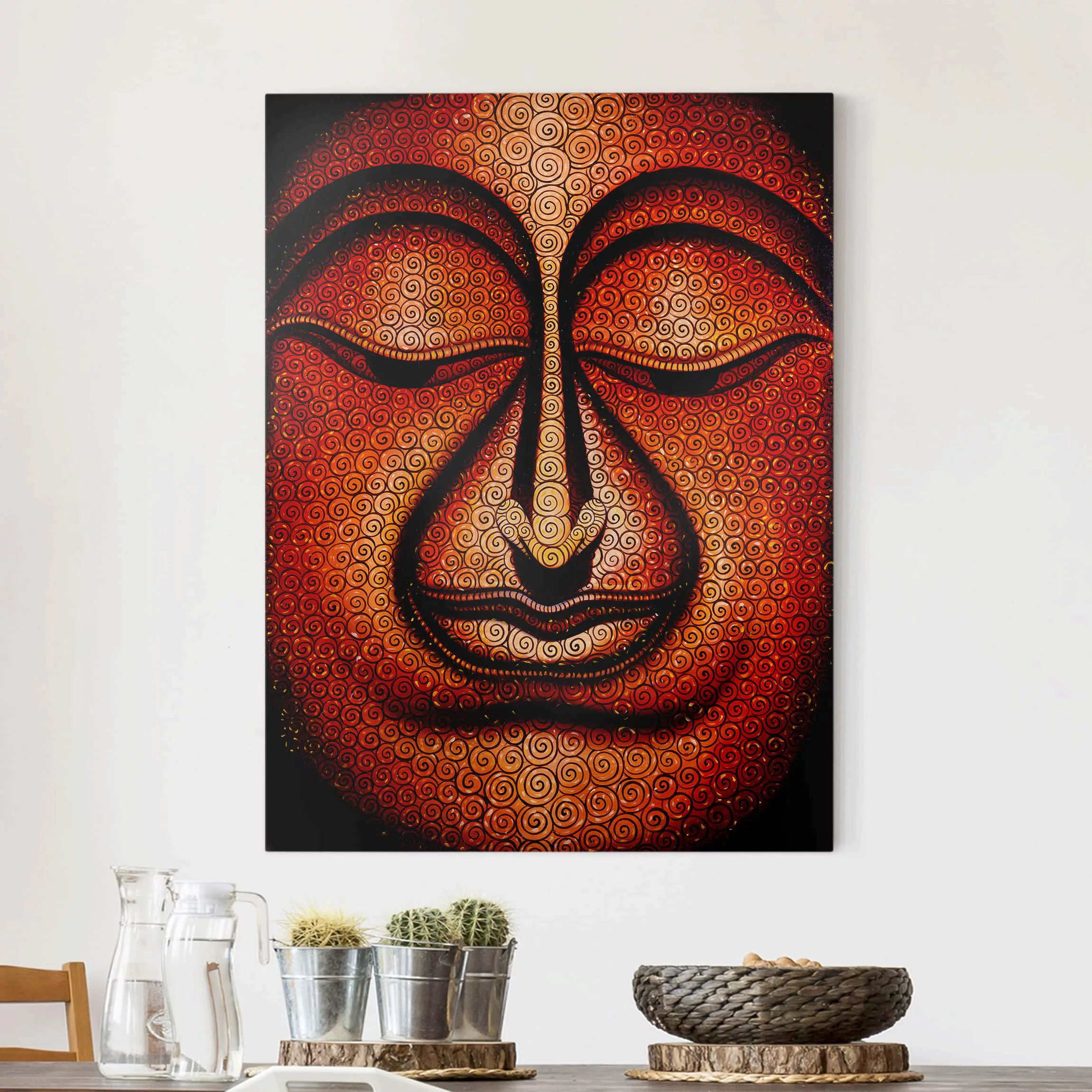 Leinwandbild Buddha - Hochformat Buddha in Tibet günstig online kaufen