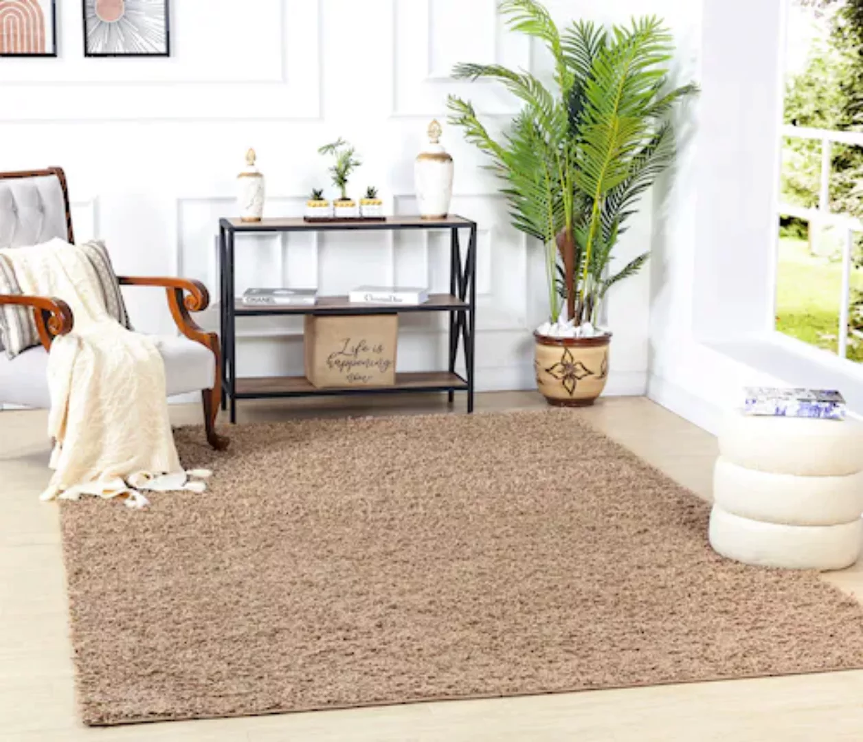 Surya Hochflor-Teppich »UNI CHIC 2301«, rechteckig günstig online kaufen