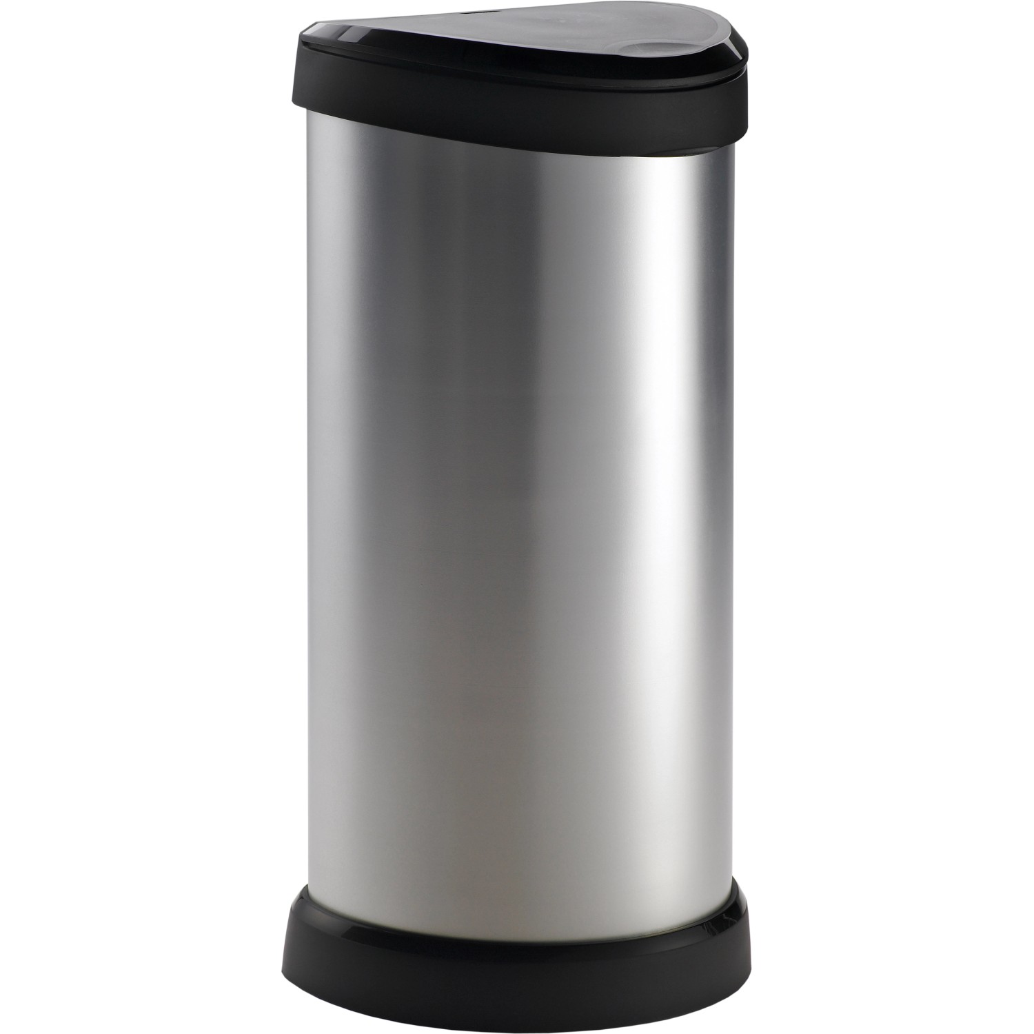 Curver Decobin Mülleimer 40 l mit Drücker Silber metallic günstig online kaufen