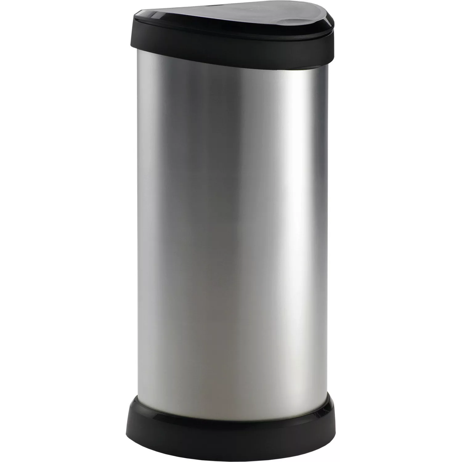 Curver Decobin Mülleimer 40 l mit Drücker Silber metallic günstig online kaufen