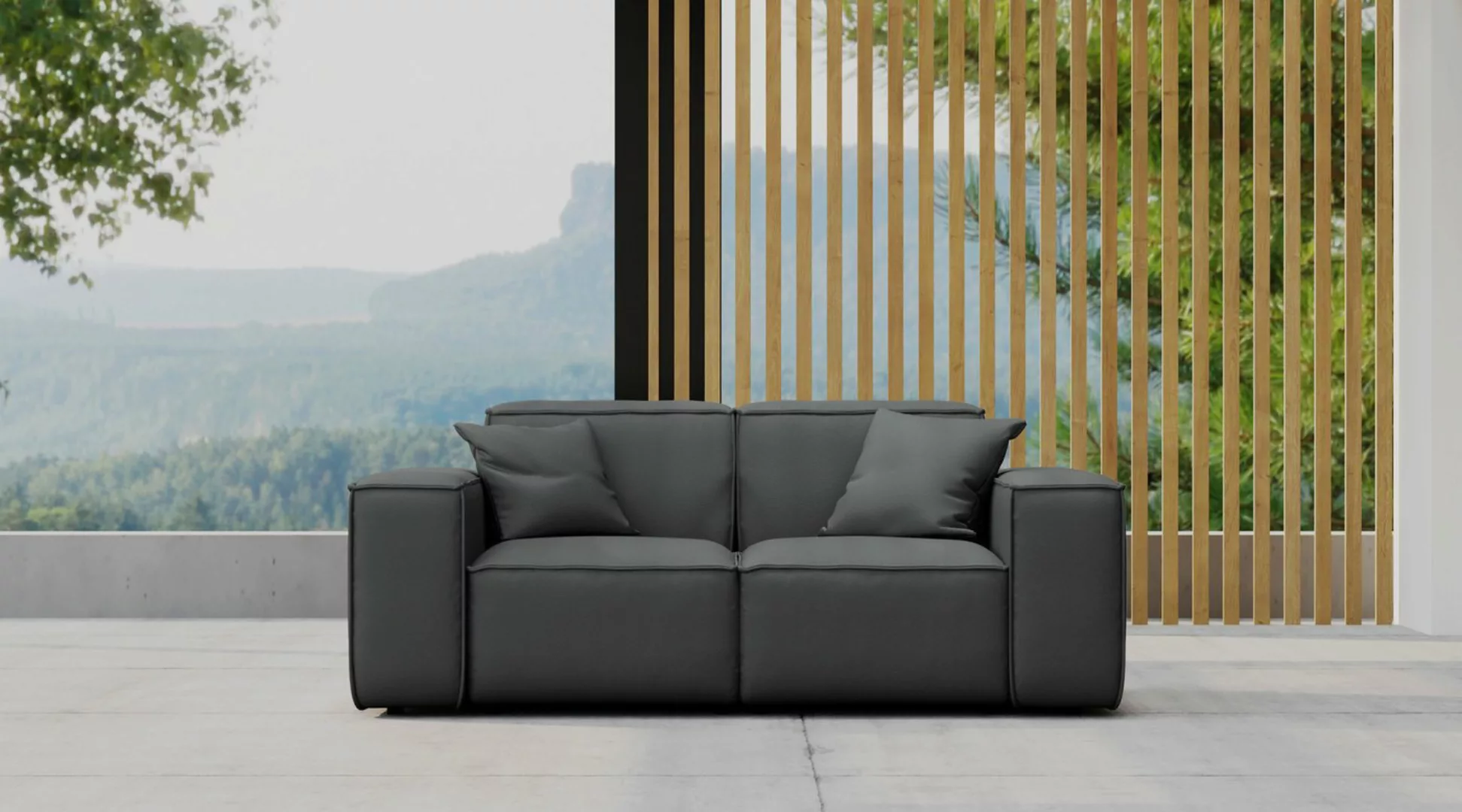 Kaiser Möbel Sofa Gartenmöbel MALIBU 2 Sitzer Stoff Odyssey günstig online kaufen