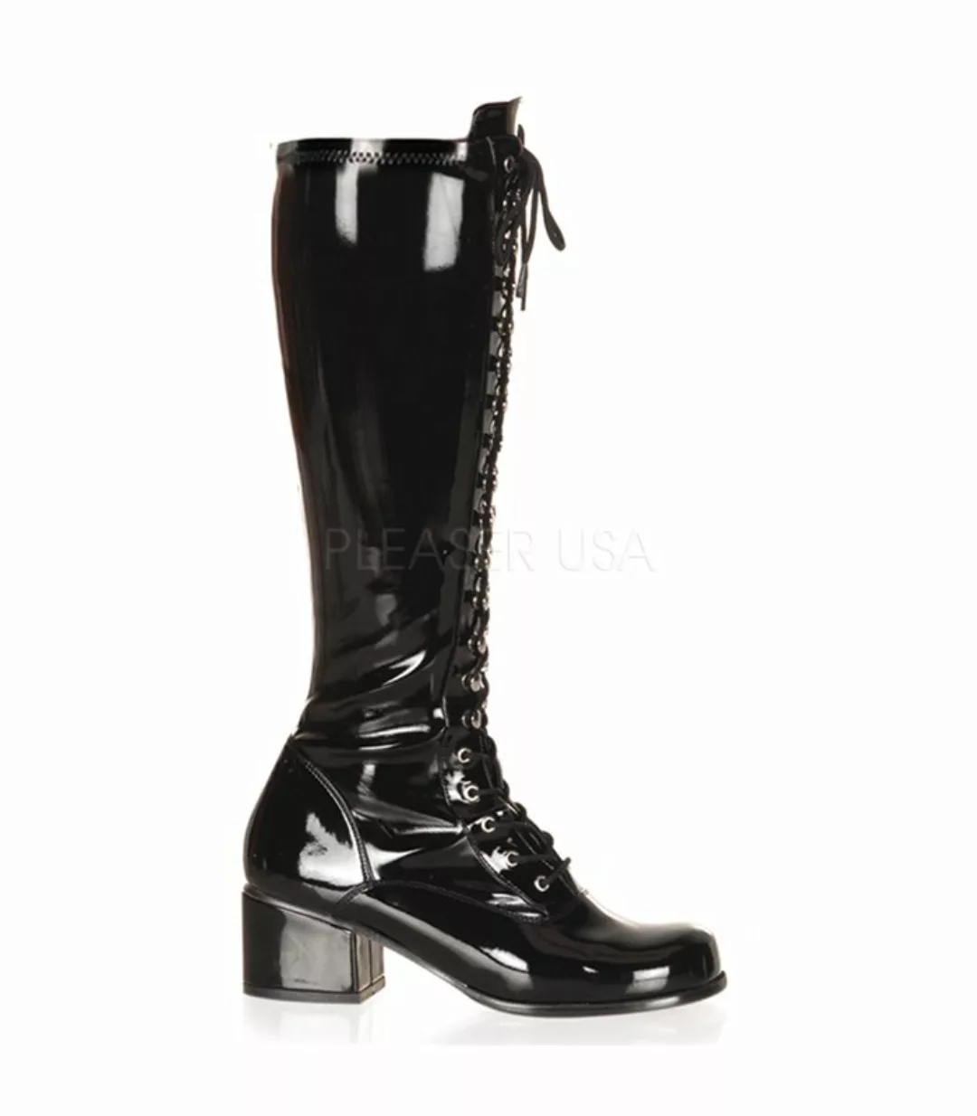 Retro Stiefel RETRO-302 - Lack Schwarz (Schuhgröße: EUR 43) günstig online kaufen