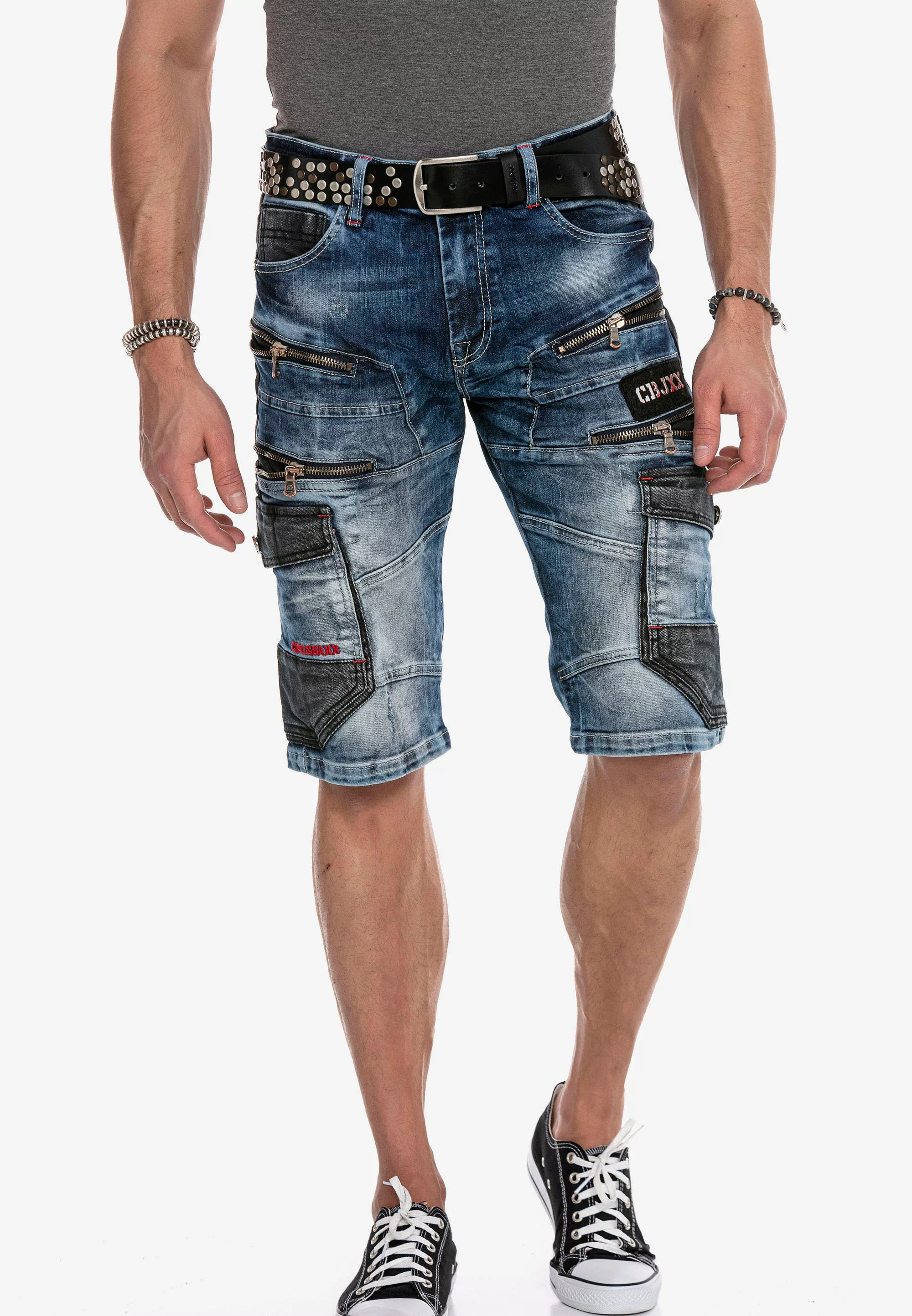 Cipo & Baxx Shorts "CK234", in mehrfarbiger Waschung günstig online kaufen