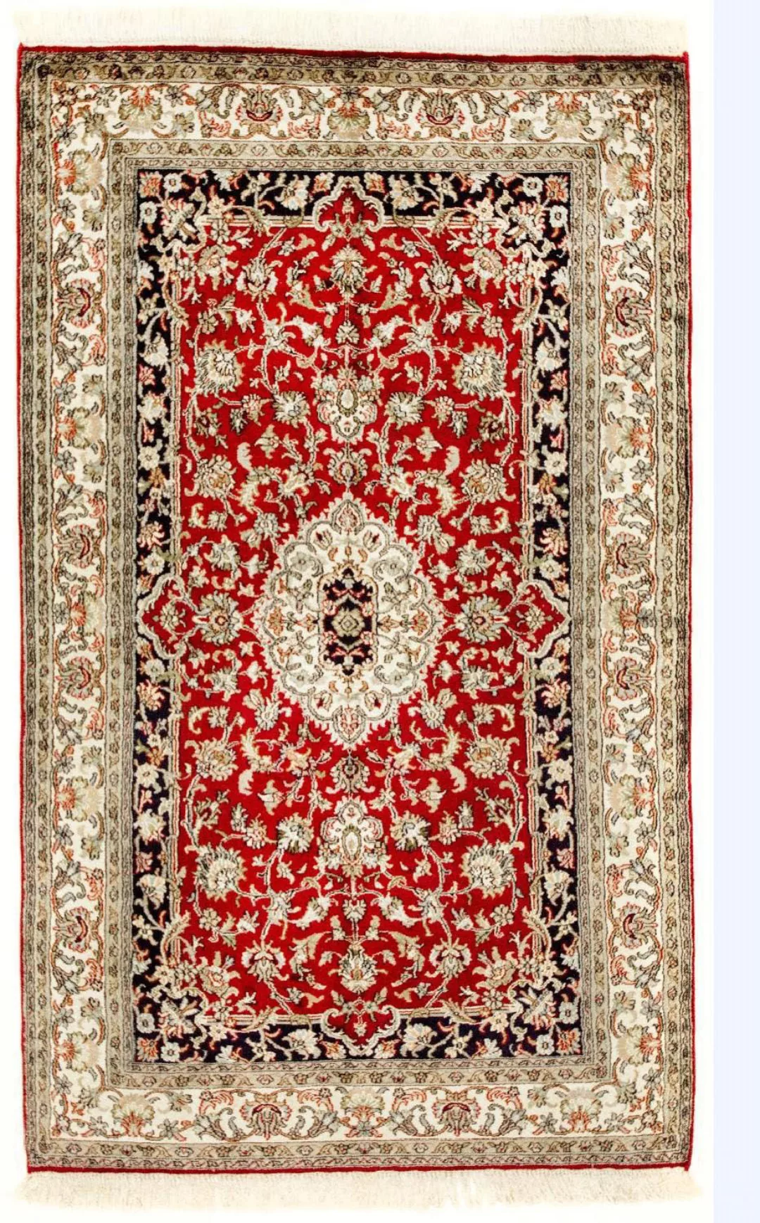 morgenland Teppich »Kaschmir Seide Teppich handgeknüpft rot«, rechteckig günstig online kaufen