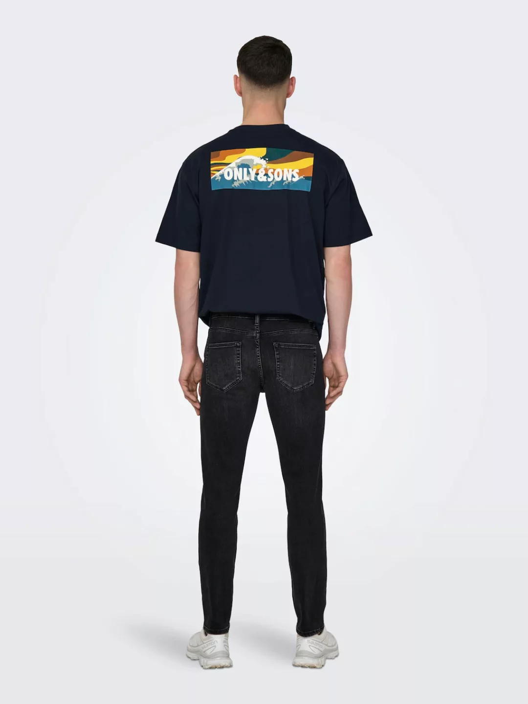 ONLY & SONS Slim-fit-Jeans OS ONSLOOM SLIM BLUE GREY 40 mit Destroyed Effek günstig online kaufen