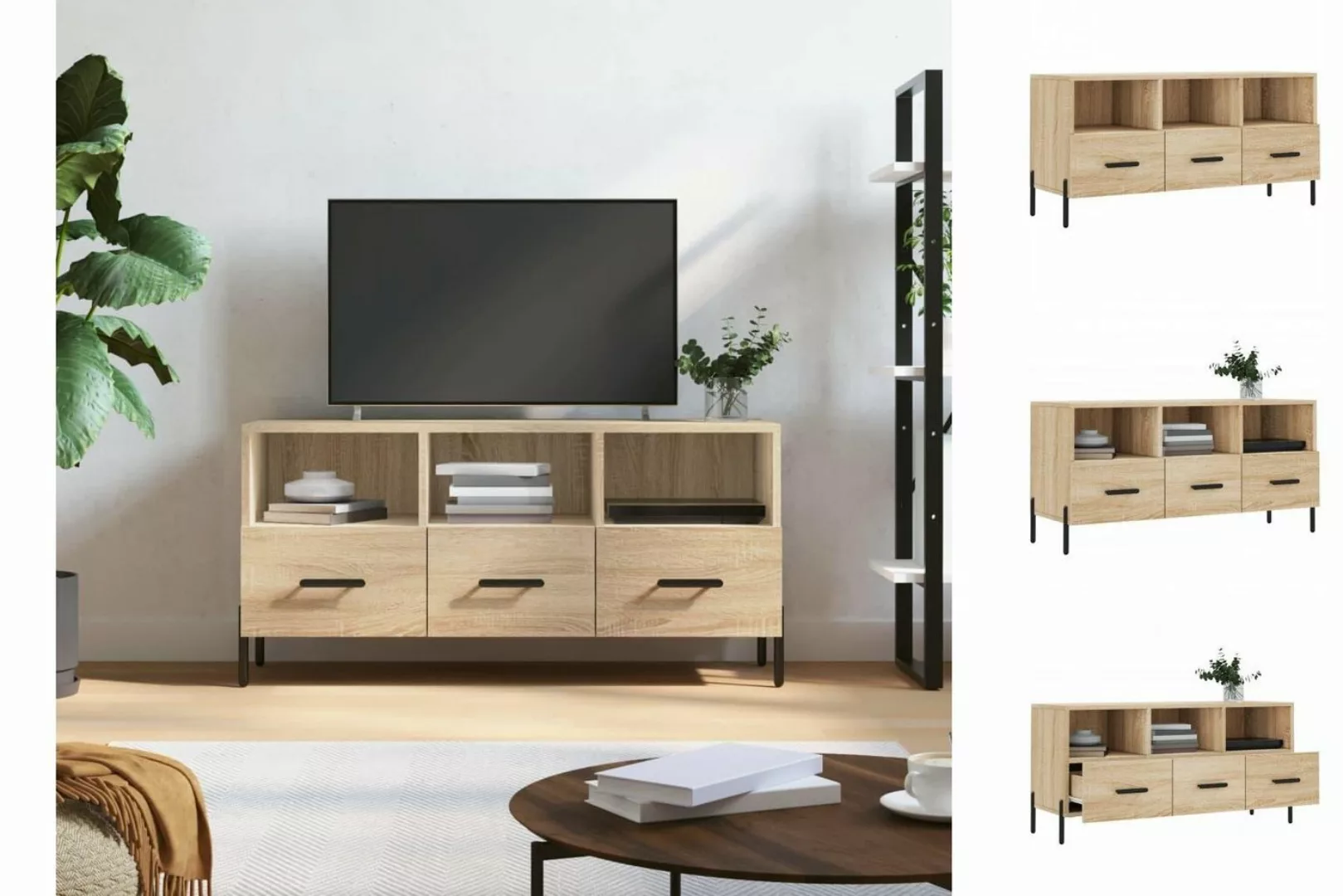 vidaXL TV-Schrank TV-Schrank Sonoma-Eiche 102x36x50 cm Spanplatte günstig online kaufen